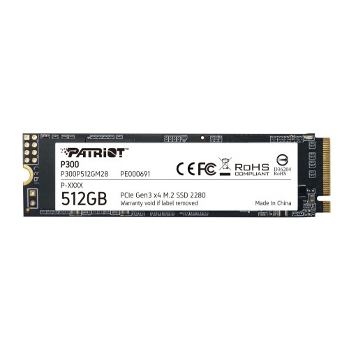 SSD PATRIOT P300 512GB M.2 2280 PCIE SSD PATRIOT P300 512GB M.2 2280 PCIE