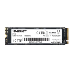 SSD PATRIOT P310 1.92TB M.2 2280 PCIE SSD PATRIOT P310 1.92TB M.2 2280 PCIE