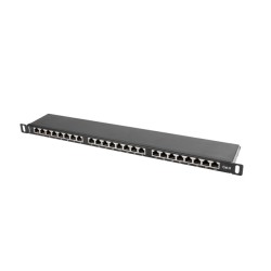 Сървърна опция LANBERG patch panel 24 port 0.5U CAT.6 shielded black Сървърна опция LANBERG patch panel 24 port 0.5U CAT.6 shielded black