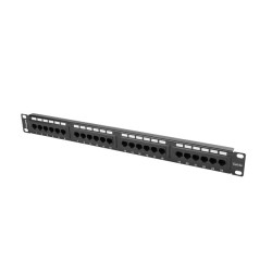 Сървърна опция LANBERG patch panel 24 port 1U CAT.5E black Сървърна опция LANBERG patch panel 24 port 1U CAT.5E black
