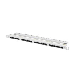 Сървърна опция LANBERG patch panel 24 port 0.5U CAT.6 grey