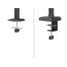 Стойка за дисплеи и проектори Neomounts Nero Triple Flat Screen Desk Mount (phone holder+Quick-fix clamp/grommet)