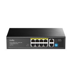 Суич CUDY GS1010P 8-Port Gigabit PoE+ Switch with 2 Gigabit Uplink Ports 120W8 RJ-45 10/100/1000M PSE ports + 2 RJ45 10/100/1000 Uplink Port Unmanaged PoE+ Switch Rack-mountable Steel Case Суич CUDY GS1010P 8-Port Gigabit PoE+ Switch with 2 Gigabit Uplink Ports 120W8 RJ-45 10/100/1000M PSE ports + 2 RJ45 10/100/1000 Uplink Port Unmanaged PoE+ Switch Rack-mountable Steel Case