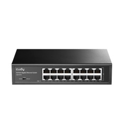 Суич CUDY GS1016 16-Port Gigabit Switch 16 10/100/100M RJ45 Ports Rack-mountable Steel Case