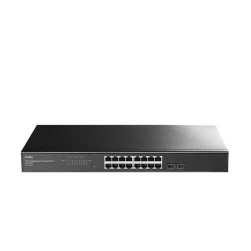 Суич CUDY GS1016ES2 16-Port Gigabit Light Managed Switch with 2 SFP 19 inch