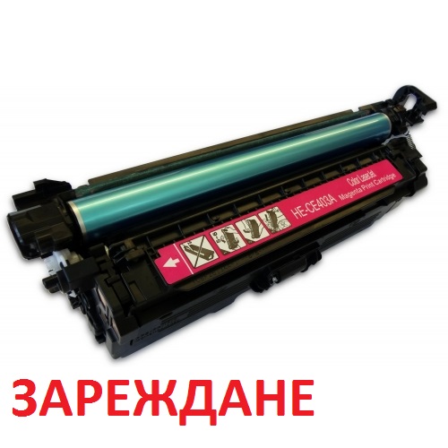 Зареждане на тонер касета HP 507A Magenta