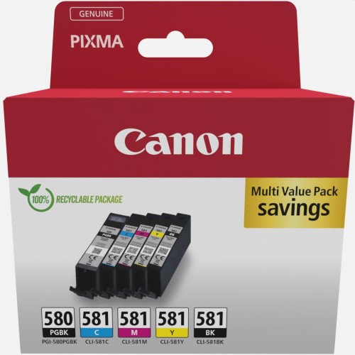 Мастилена касета CANON PGI-580/CLI-581 PBK/C/M/Y Pigment + Ink Cartridge Multi Pack Мастилена касета CANON PGI-580/CLI-581 PBK/C/M/Y Pigment + Ink Cartridge Multi Pack