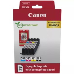 Мастилена касета CANON CLI-581 C/M/Y/BK Photo Value Pack Мастилена касета CANON CLI-581 C/M/Y/BK Photo Value Pack