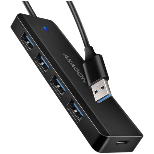USB хъб AXAGON HUE-C1A 4x USB3.2 Gen 1 Travel hub USB-C power IN USB хъб AXAGON HUE-C1A 4x USB3.2 Gen 1 Travel hub USB-C power IN