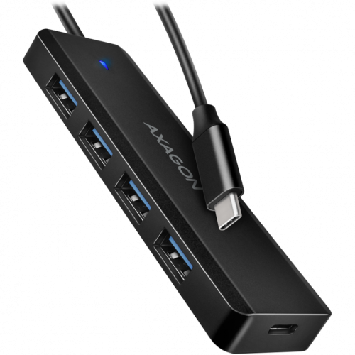 USB хъб AXAGON HUE-C1C 4x USB3.2 Gen 1 Travel hub USB-C power IN USB хъб AXAGON HUE-C1C 4x USB3.2 Gen 1 Travel hub USB-C power IN