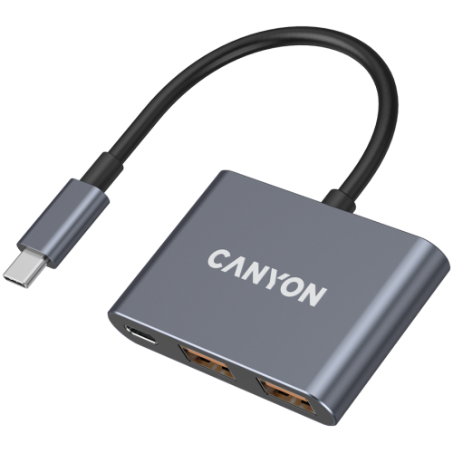 USB хъб CANYON DS-3 3in1 USB-C Dark USB хъб CANYON DS-3 3in1 USB-C Dark