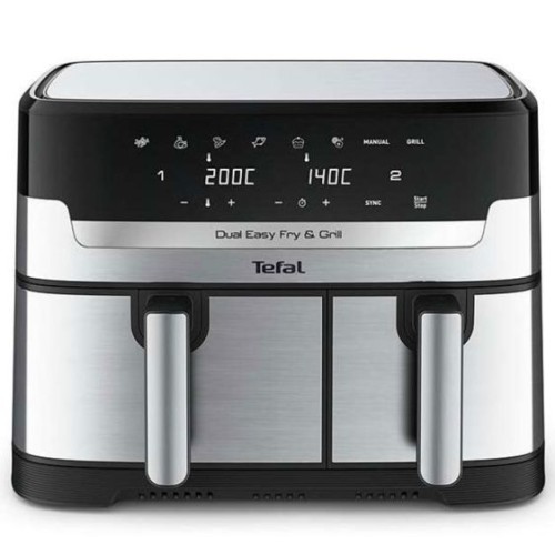 Еър фрайър TEFAL EY905D10 DUAL EASY FRY & GRILL SS EU