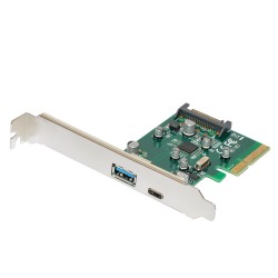 PCI-E карта Makki, 2x USB 3.1 Gen2 10Gbps (USB-A + USB-C), MAKKI-PCIE-2XUSB31-AC-V1 PCI-E карта Makki, 2x USB 3.1 Gen2 10Gbps (USB-A + USB-C), MAKKI-PCIE-2XUSB31-AC-V1